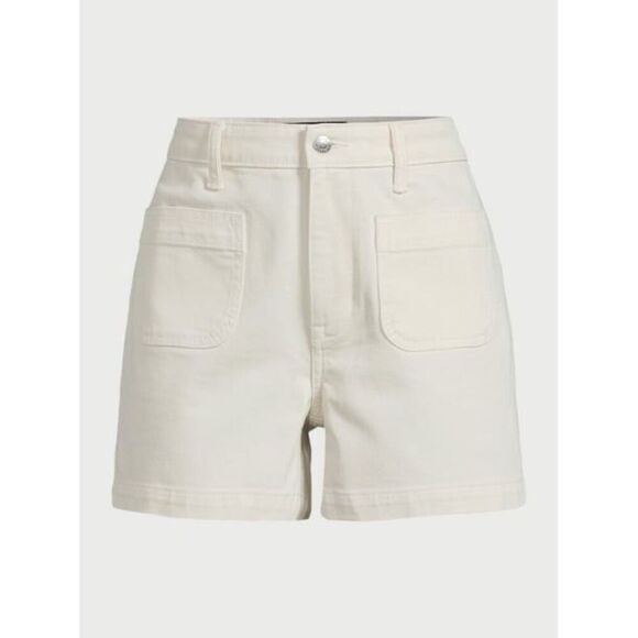 Free Assembly Women’s Cream Patch Pocket Denim Shorts Size 20 – 4” Inseam NWT - Picture 15 of 16